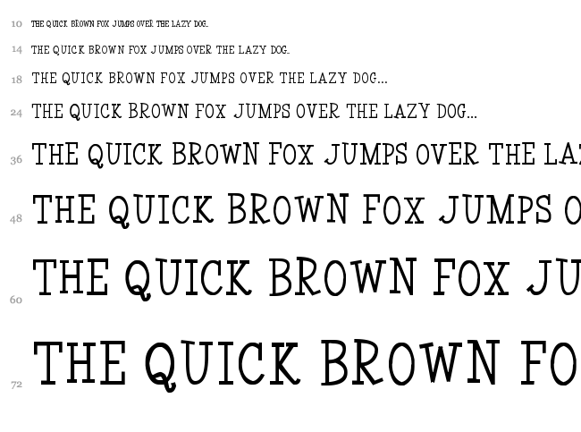 Coyotris Serif font waterfall